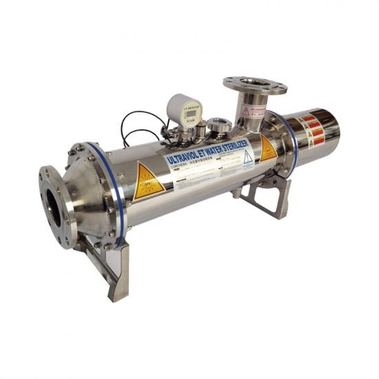 How do industrial UV sterilizers improve efficiency and safety in water treatment processes?